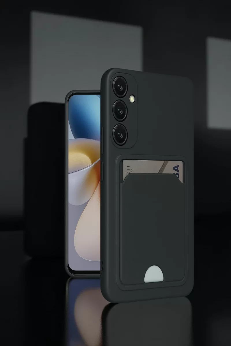 Newface Samsung Galaxy A55 5G Kılıf Kelvin Kartvizitli Silikon - Lila