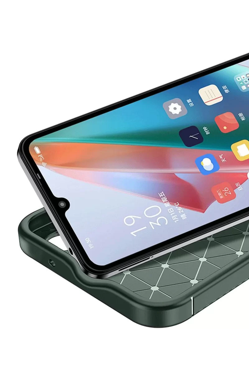 Newface Realme 12 Lite Kılıf Auto Focus Karbon Kapak - Koyu Yeşil
