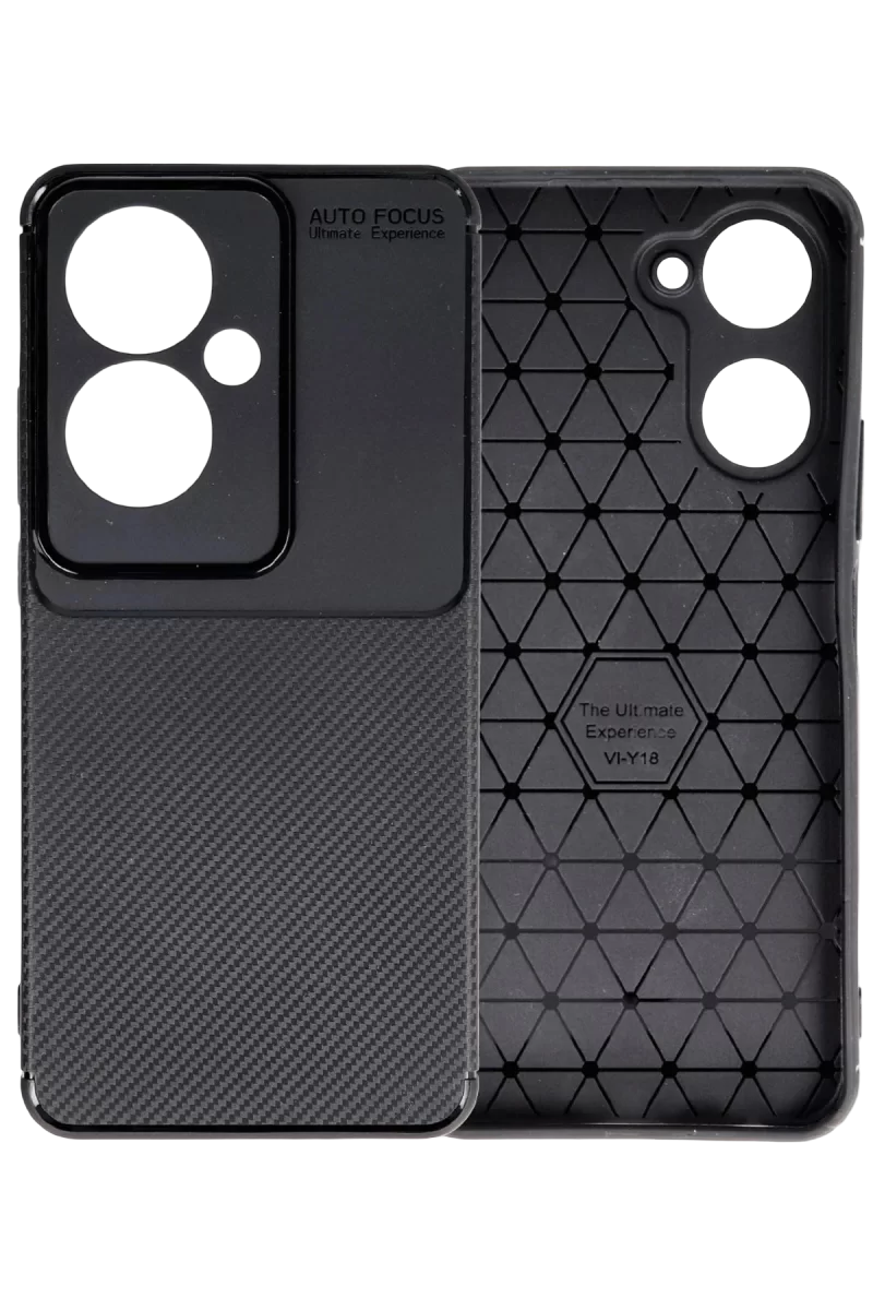 Newface Oppo Reno 11F Kılıf Auto Focus Karbon Kapak - Siyah