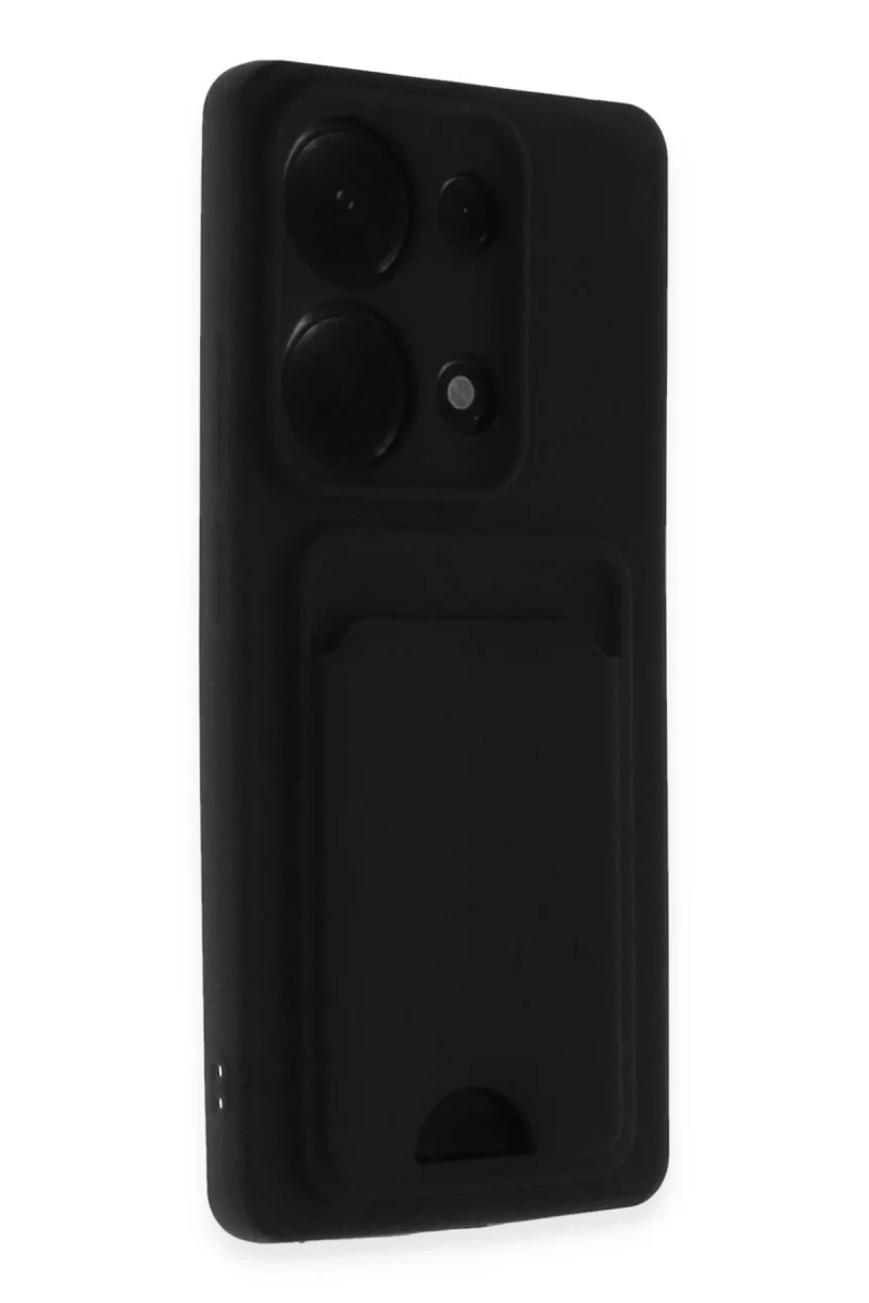 Newface Xiaomi Redmi Note 13 Pro 4G Kılıf Kelvin Kartvizitli Silikon - Siyah