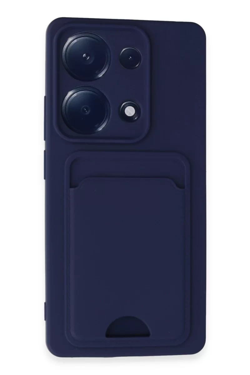 Newface Xiaomi Redmi Note 13 Pro 4G Kılıf Kelvin Kartvizitli Silikon - Lacivert