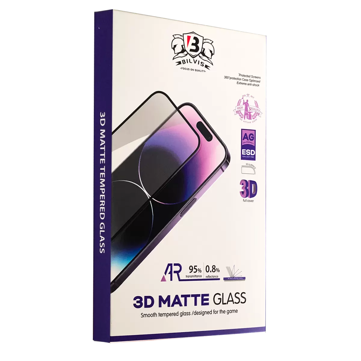 Newface Apple iPhone 16 Pro Bilvis 3D Mat Cam Ekran Koruyucu