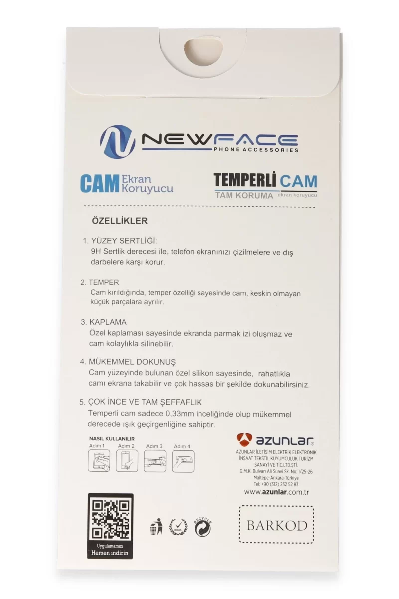 Newface Samsung Galaxy S24 3D Antistatik Cam Ekran Koruyucu