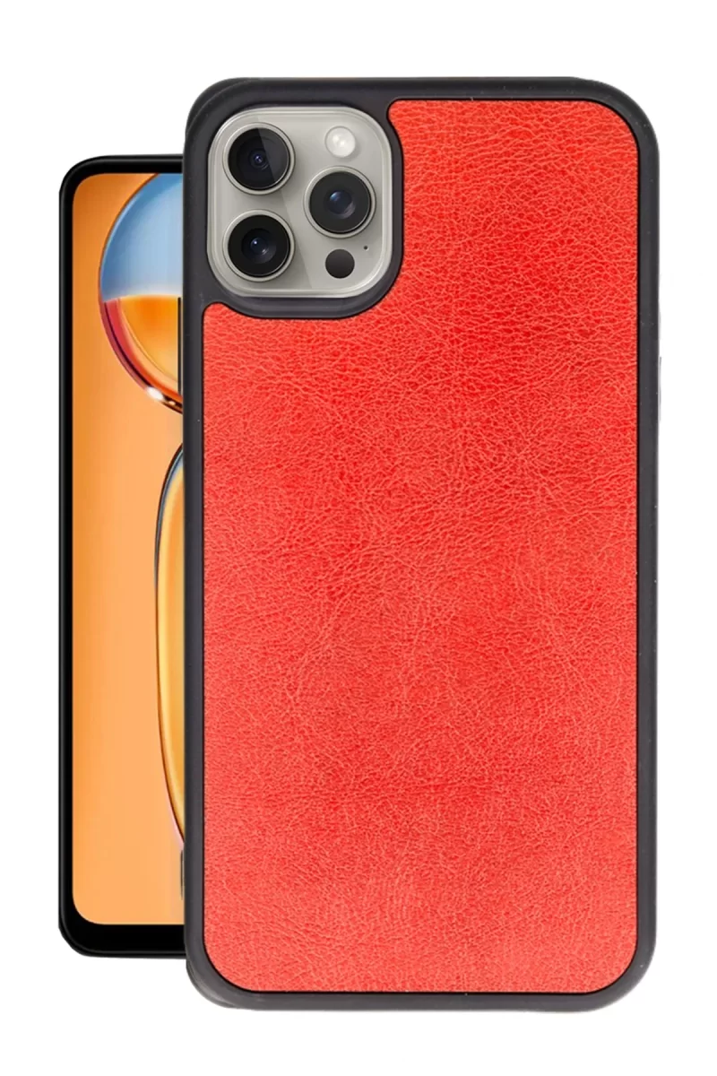 Newface Apple iPhone 14 Pro Kılıf Aras Deri Kapak - Kırmızı