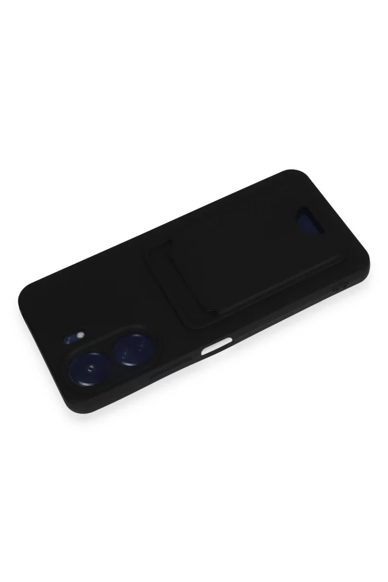 Newface Xiaomi Redmi 13C Kılıf Kelvin Kartvizitli Silikon - Siyah
