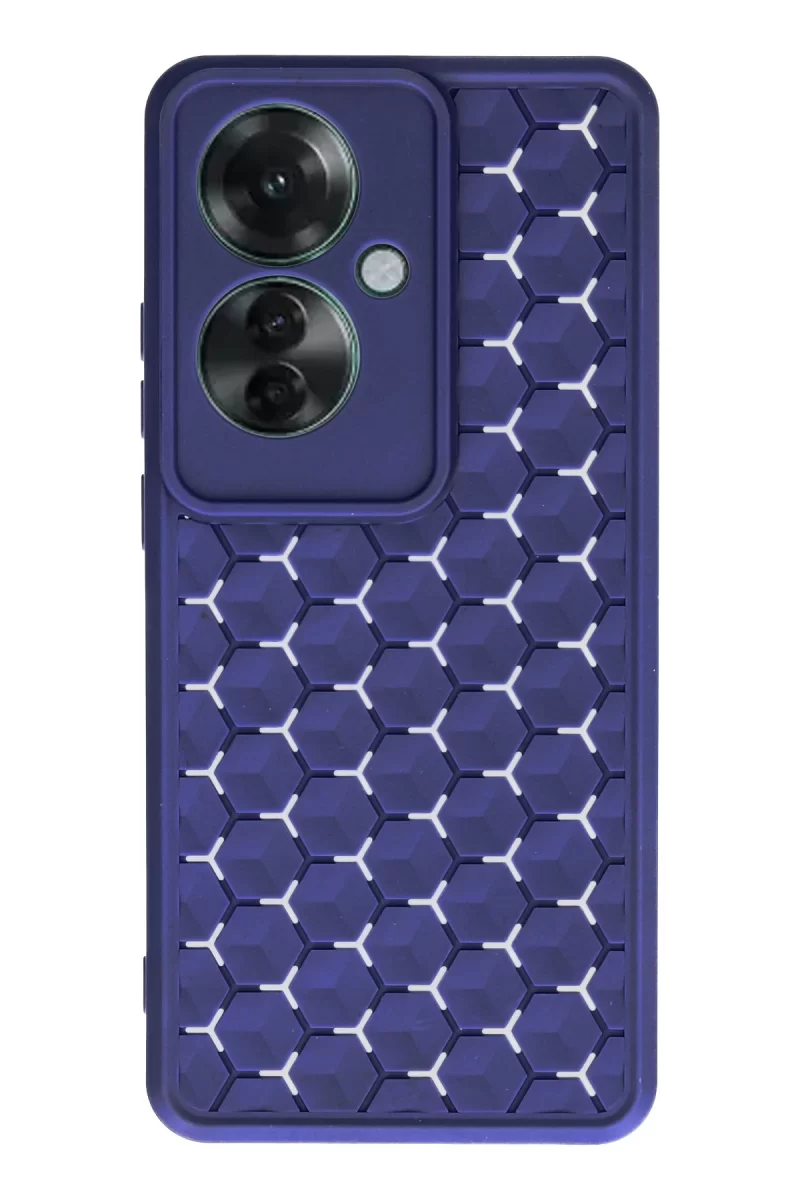 Newface Oppo Reno 11F Kılıf Petek Silikon Kapak - Lacivert