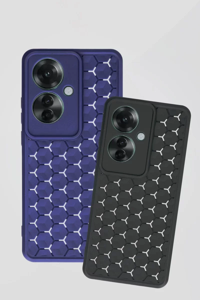 Newface Oppo Reno 11F Kılıf Petek Silikon Kapak - Lacivert