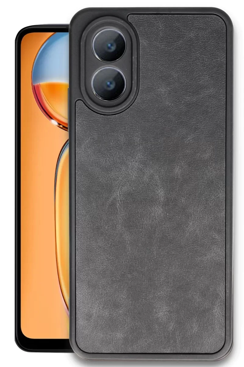 Newface Oppo A38 Kılıf Aras Deri Kapak - Siyah