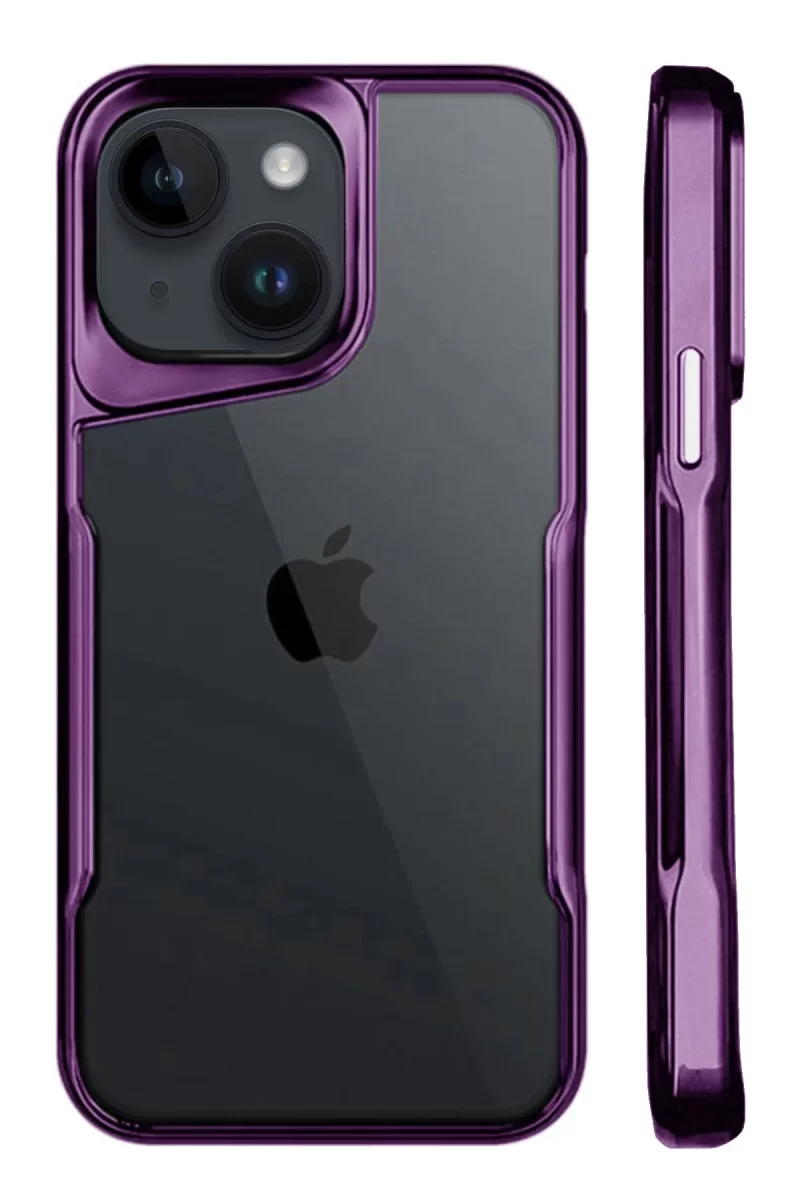 Newface Apple iPhone 15 Kılıf Boyi Silikon Kapak - Derin Mor