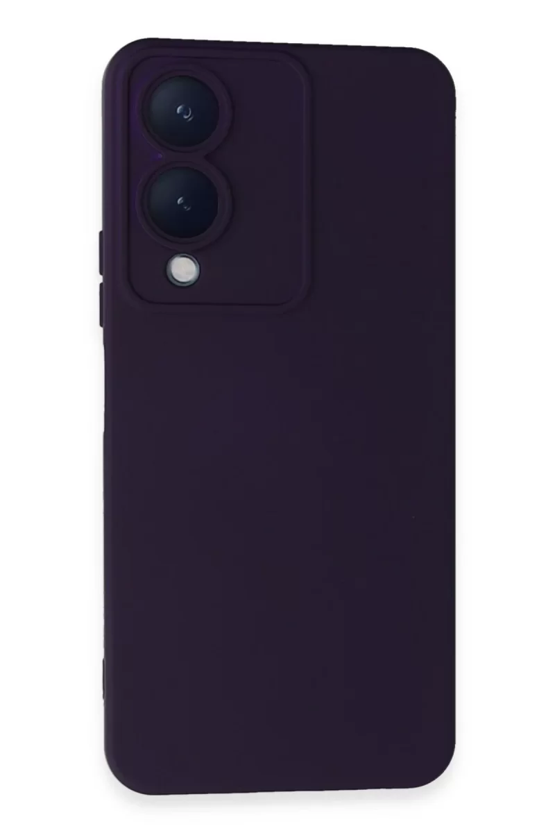 Newface Vivo Y17S Kılıf Nano içi Kadife Silikon - Mor
