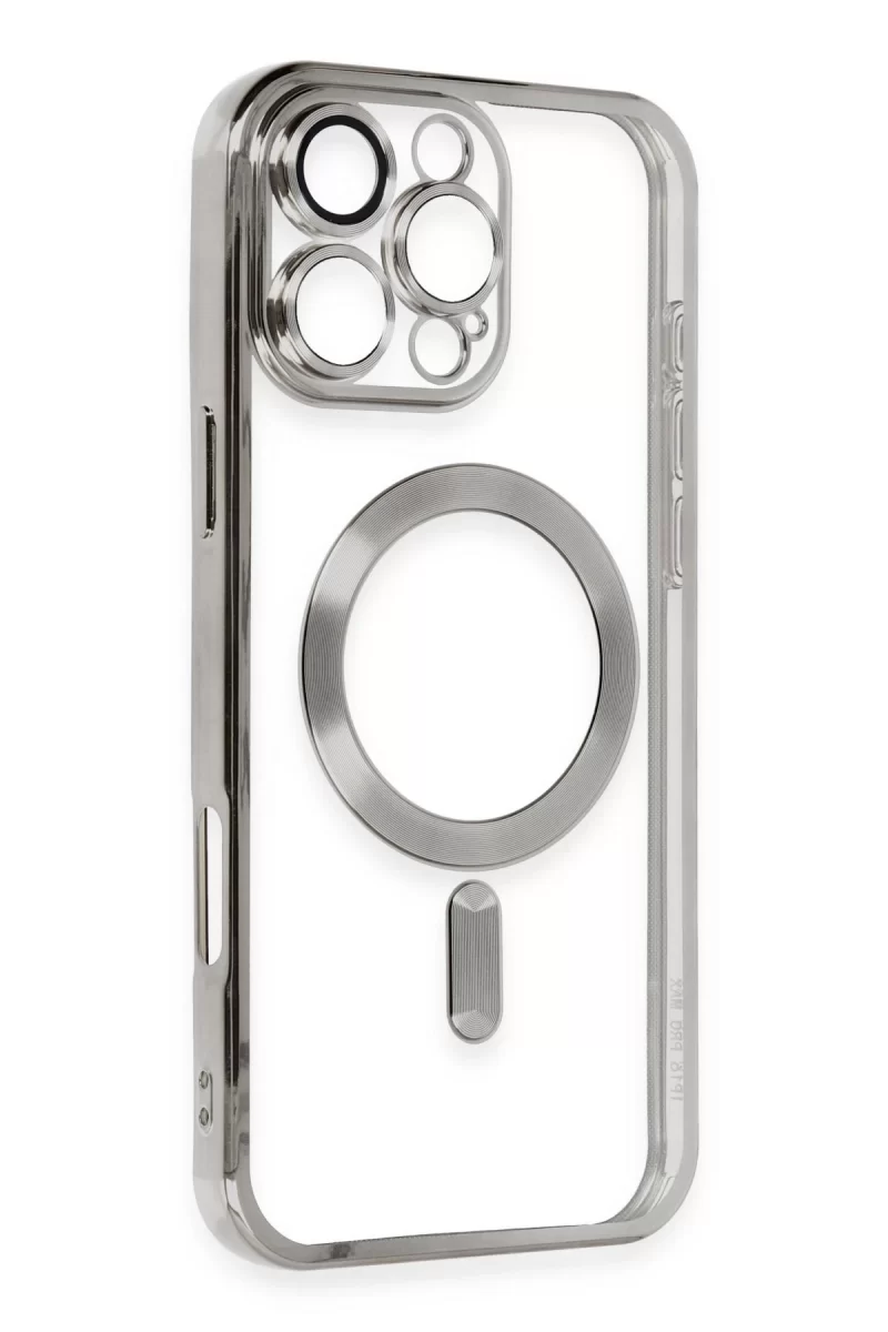 Newface Apple iPhone 16 Pro Kılıf Kross Magneticsafe Kapak - Titan Gri