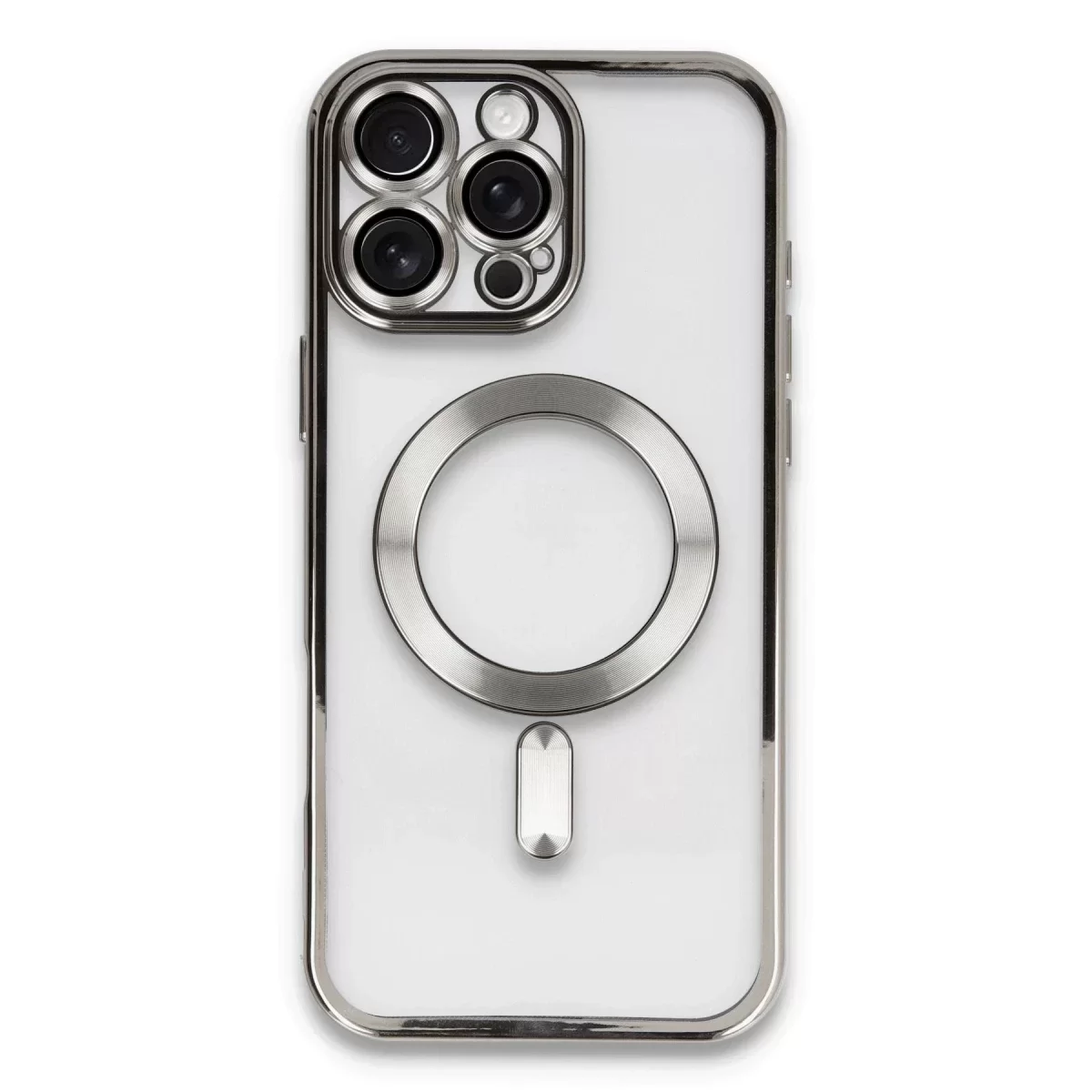 Newface Apple iPhone 16 Pro Kılıf Kross Magneticsafe Kapak - Titan Gri