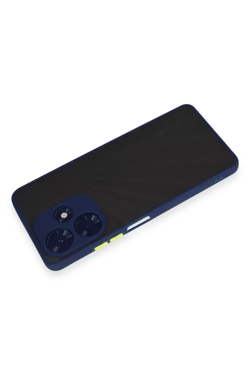 Newface İnfinix Hot 30 4G Kılıf Montreal Silikon Kapak - Lacivert