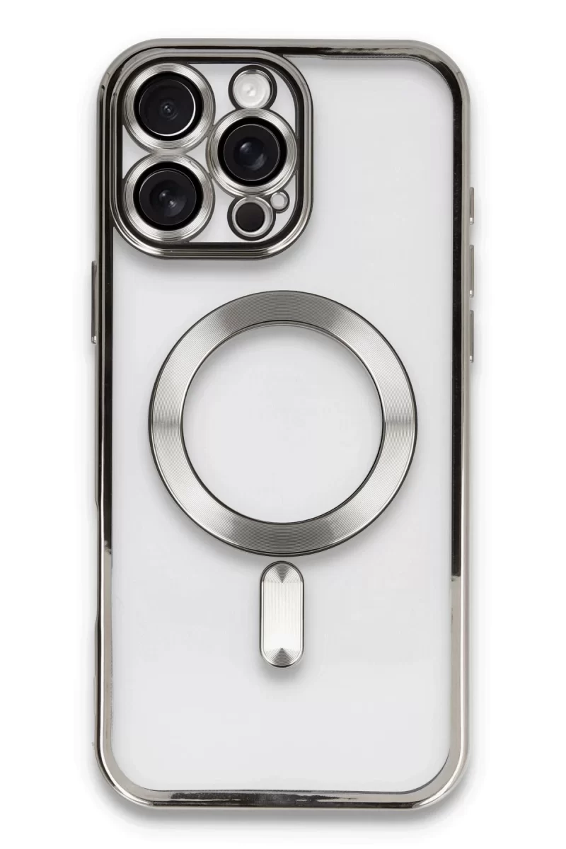 Newface Apple iPhone 16 Pro Max Kılıf Kross Magneticsafe Kapak - Titan Gri