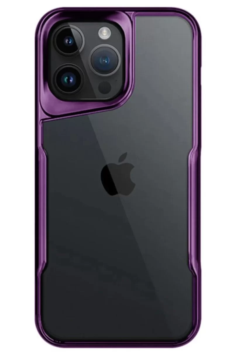 Newface Apple iPhone 15 Pro Max Kılıf Boyi Silikon Kapak - Derin Mor