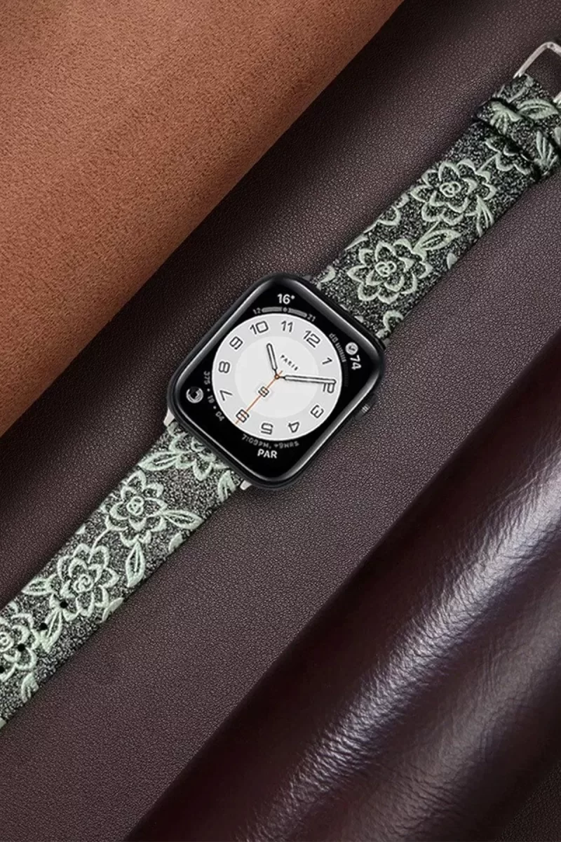 Newface Apple Watch 42mm Creeper Desenli Kordon - Pembe