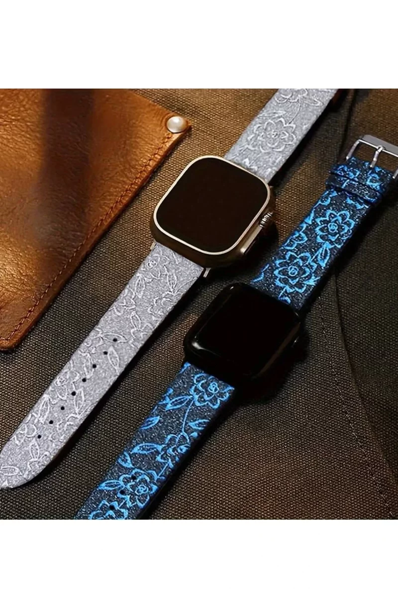 Newface Apple Watch 42mm Creeper Desenli Kordon - Pembe