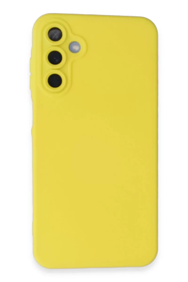 Newface Samsung Galaxy A15 4G Kılıf Nano içi Kadife Silikon - Sarı