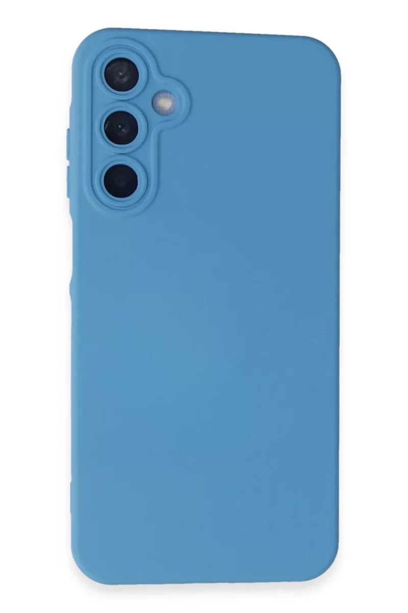 Newface Samsung Galaxy A15 4G Kılıf Nano içi Kadife Silikon - Mavi