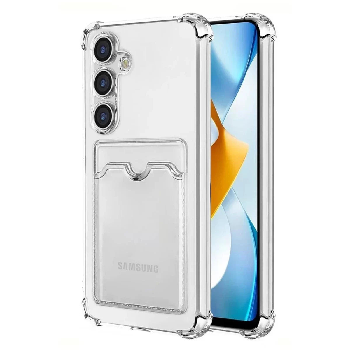 Newface Samsung Galaxy S24 Plus Kılıf Kart Şeffaf Silikon - Şeffaf