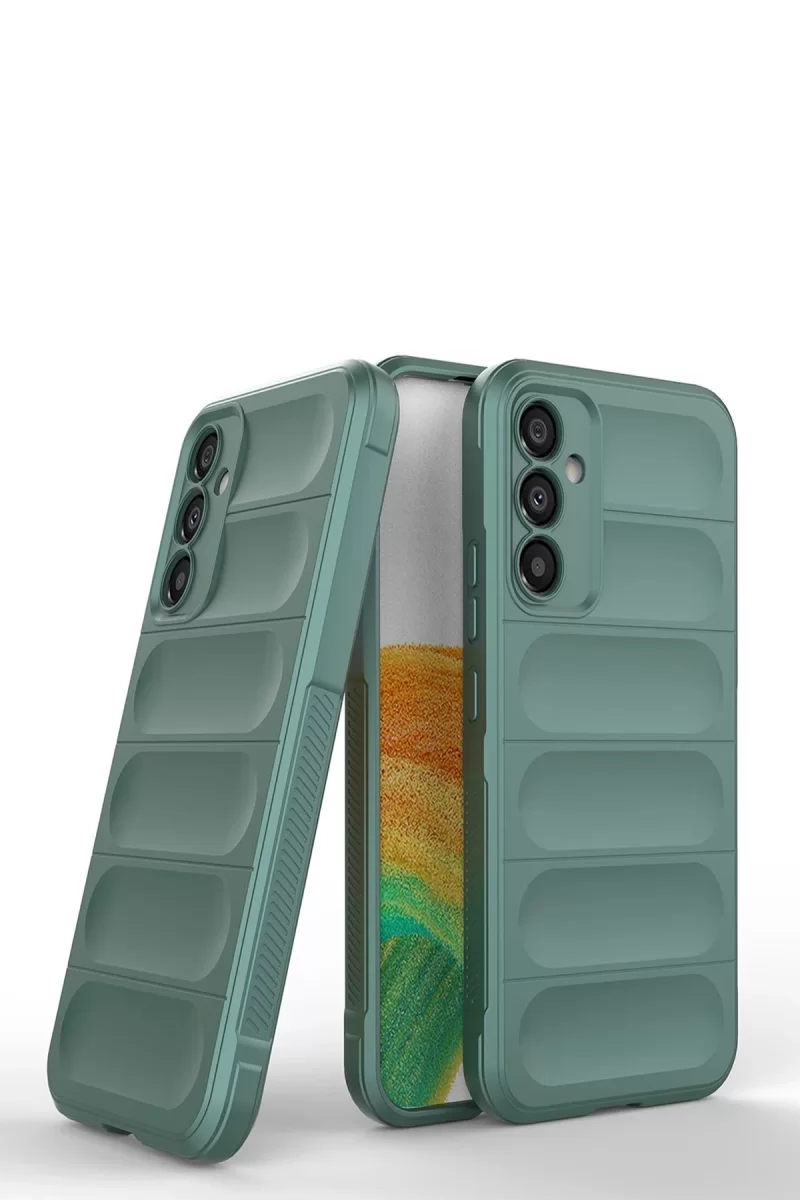 Newface Samsung Galaxy A15 4G Kılıf Optimum Silikon - Koyu Yeşil