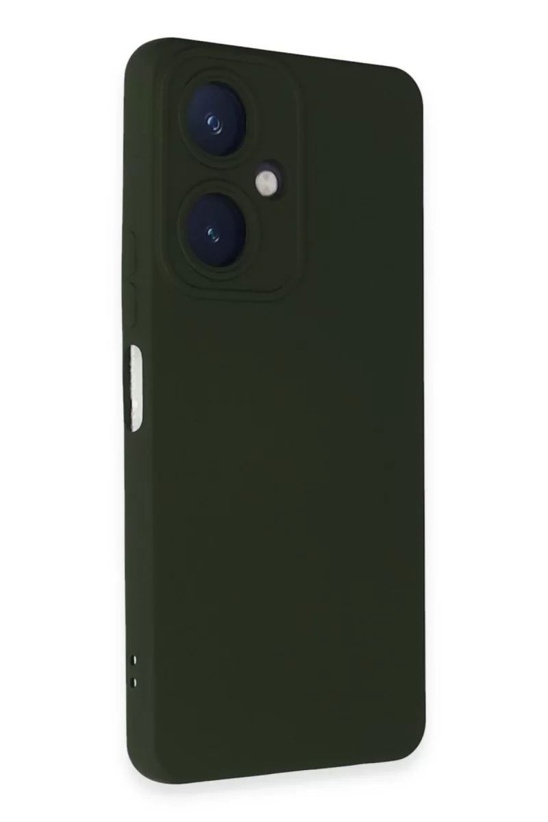 Newface Vivo Y27 Kılıf Nano içi Kadife Silikon - Koyu Yeşil