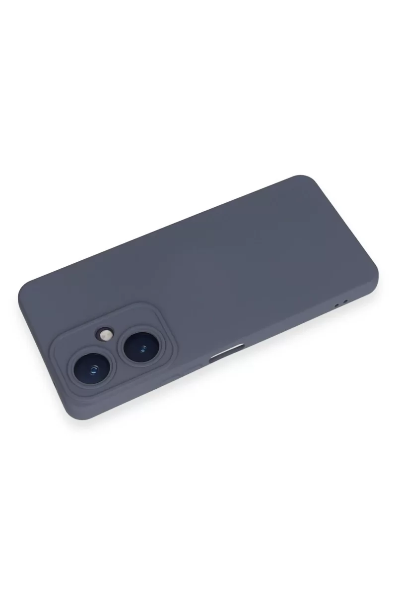 Newface Vivo Y27 Kılıf Nano içi Kadife Silikon - Gri