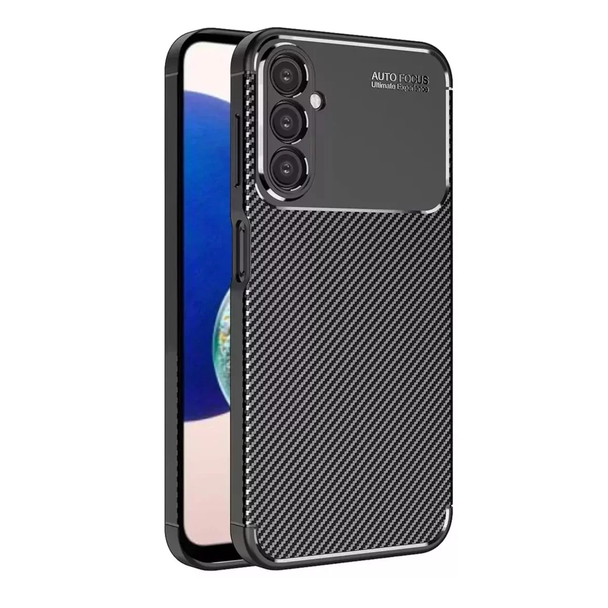 Newface Samsung Galaxy A05S Kılıf Auto Focus Karbon Kapak - Siyah