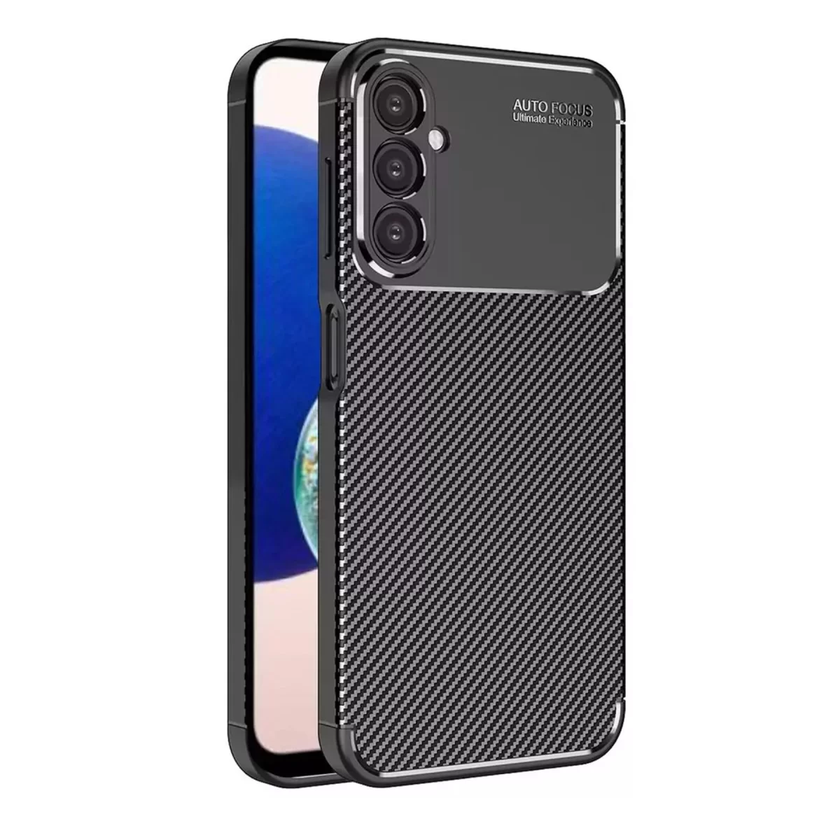 Newface Samsung Galaxy A05S Kılıf Auto Focus Karbon Kapak - Siyah
