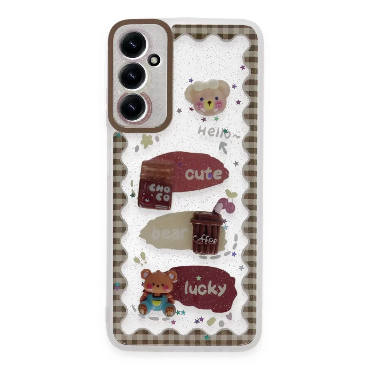 Newface Samsung Galaxy A25 5G Kılıf Sweet Desenli Silikon Kapak - Şeffaf