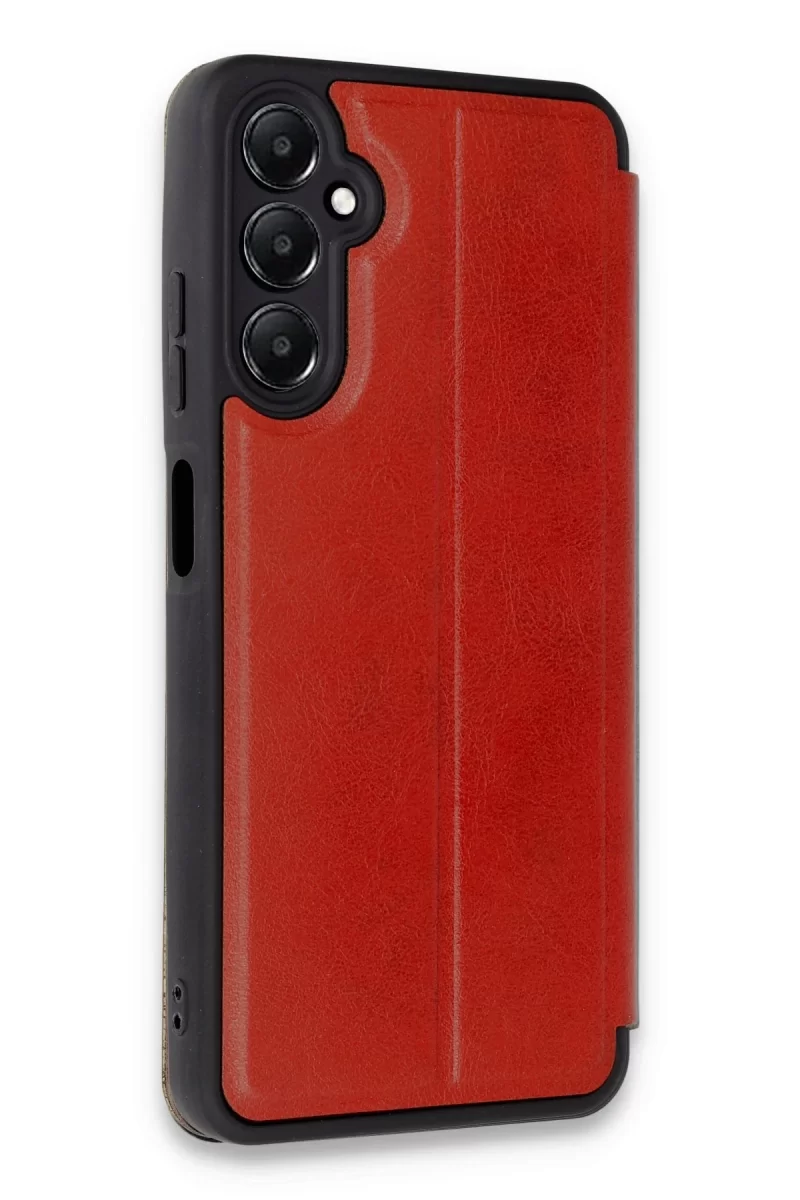 Newface Samsung Galaxy A55 5G Kılıf Flip Cover - Kırmızı