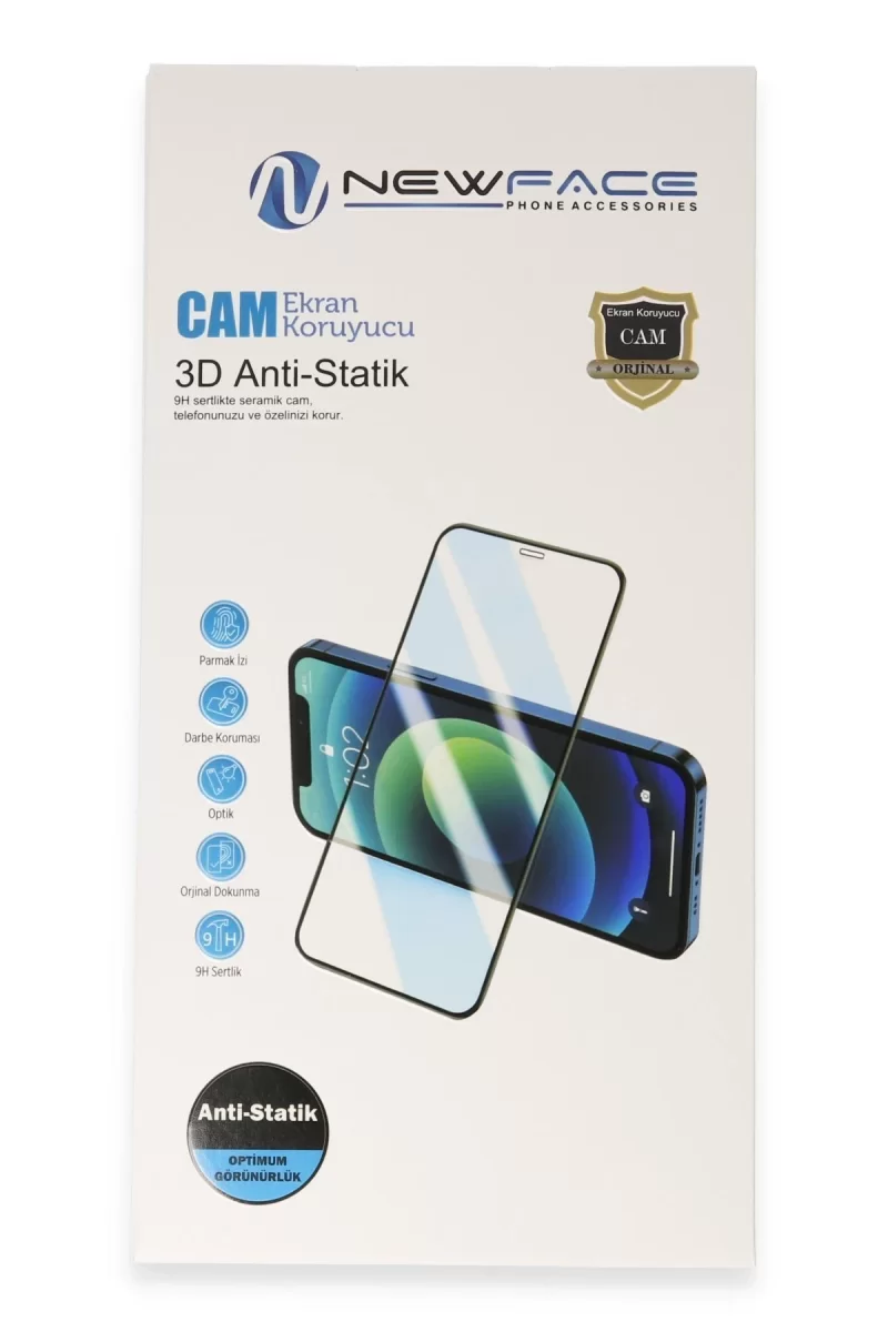 Newface Apple iPhone 16 Pro 3D Antistatik Cam Ekran Koruyucu