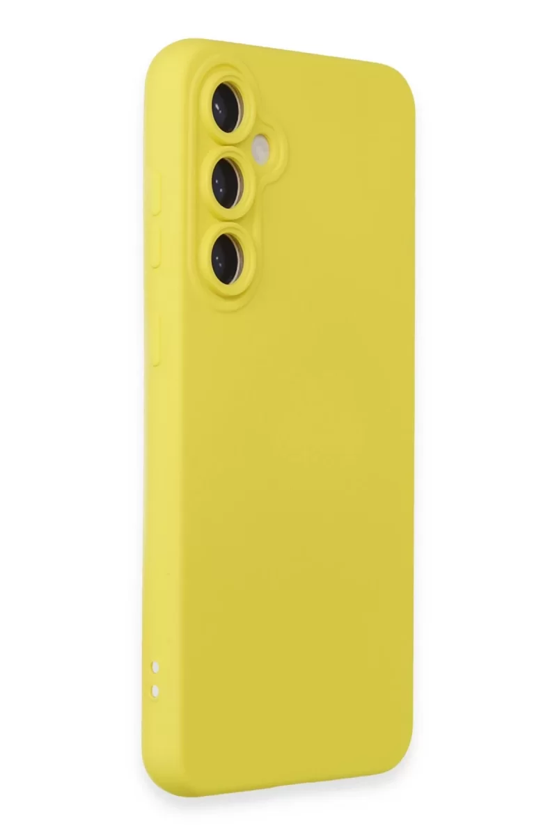Newface Samsung Galaxy S24 Kılıf Nano içi Kadife Silikon - Sarı