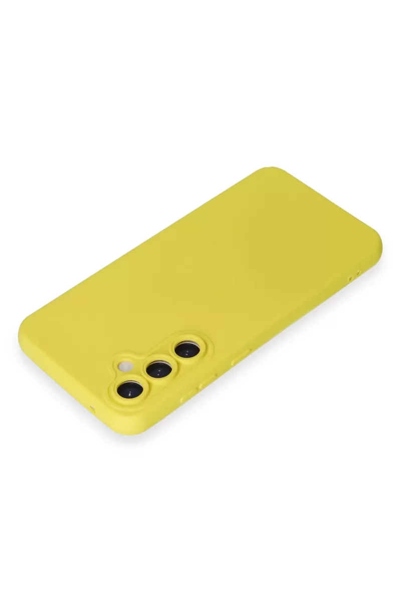 Newface Samsung Galaxy S24 Kılıf Nano içi Kadife Silikon - Sarı