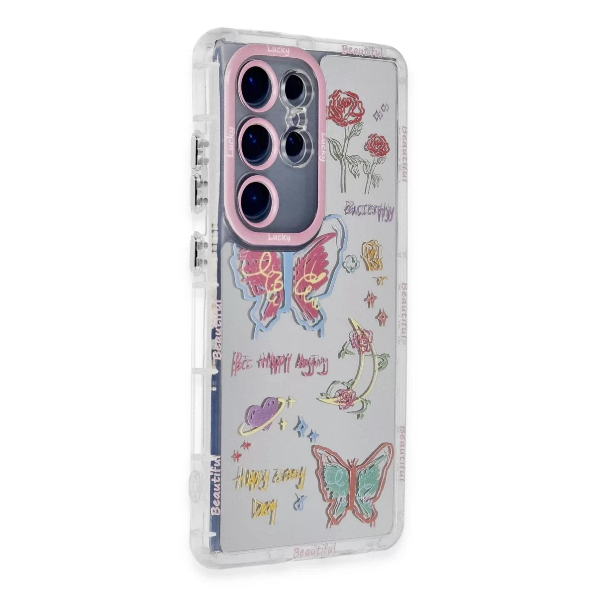 Newface Samsung Galaxy S23 Ultra Kılıf Reflexion Desenli Kapak - Desen 8