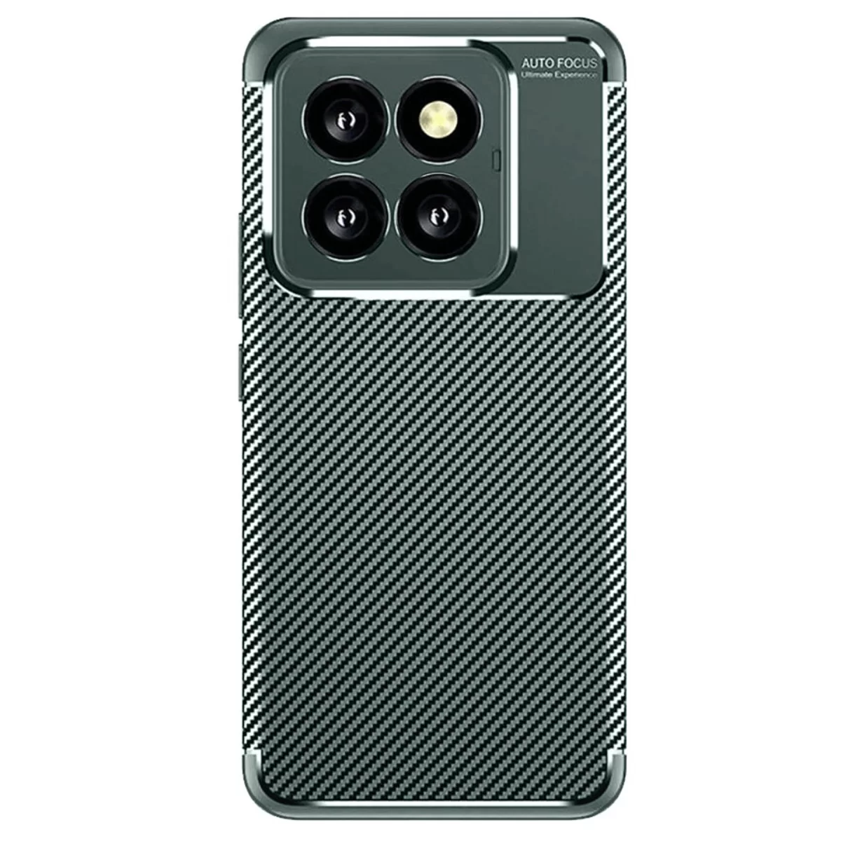 Newface Xiaomi Mi 14T Pro Kılıf Auto Focus Karbon Kapak - Koyu Yeşil