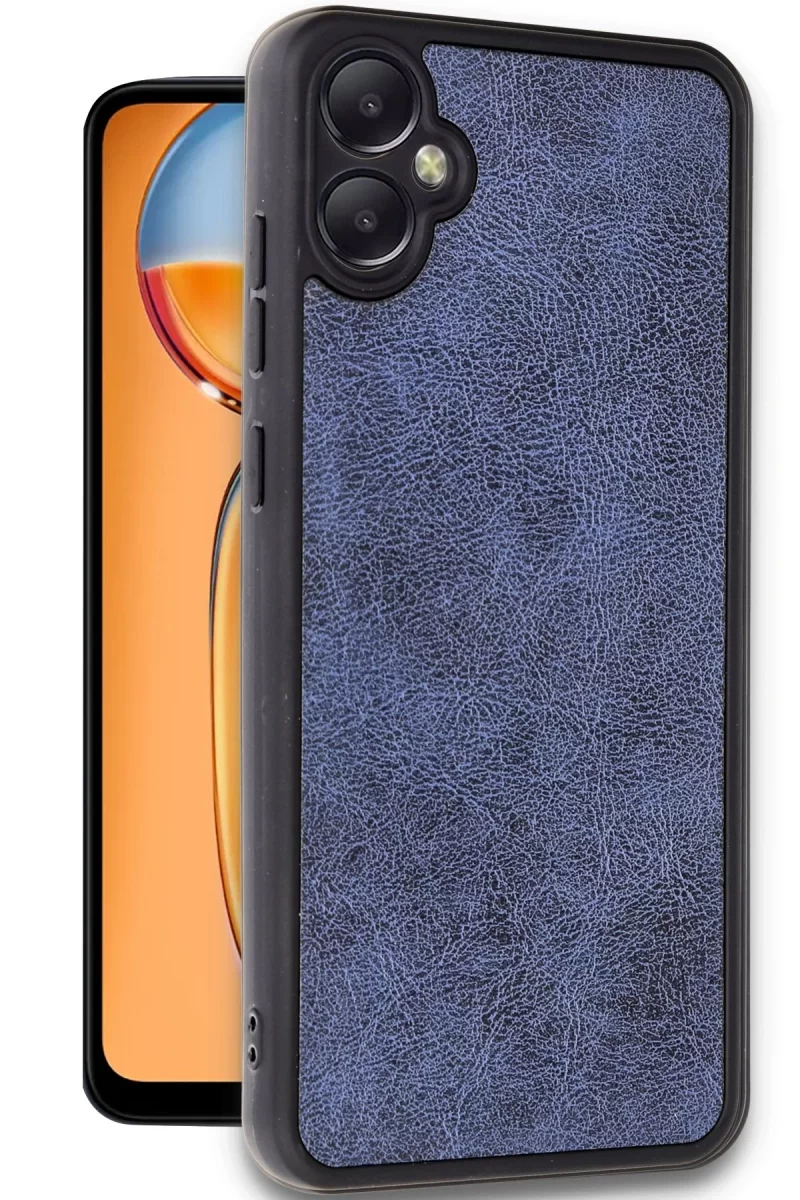 Newface Samsung Galaxy A05 Kılıf Aras Deri Kapak - Lacivert