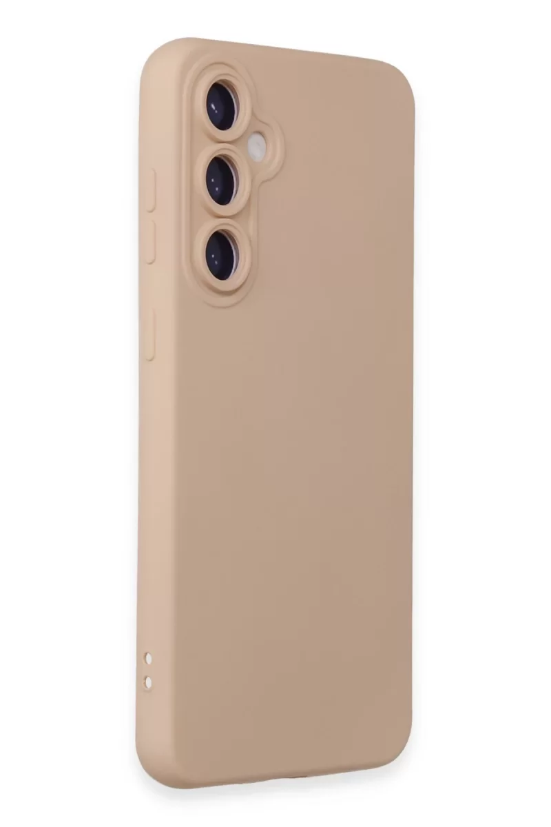Newface Samsung Galaxy S24 Kılıf Nano içi Kadife Silikon - Pudra