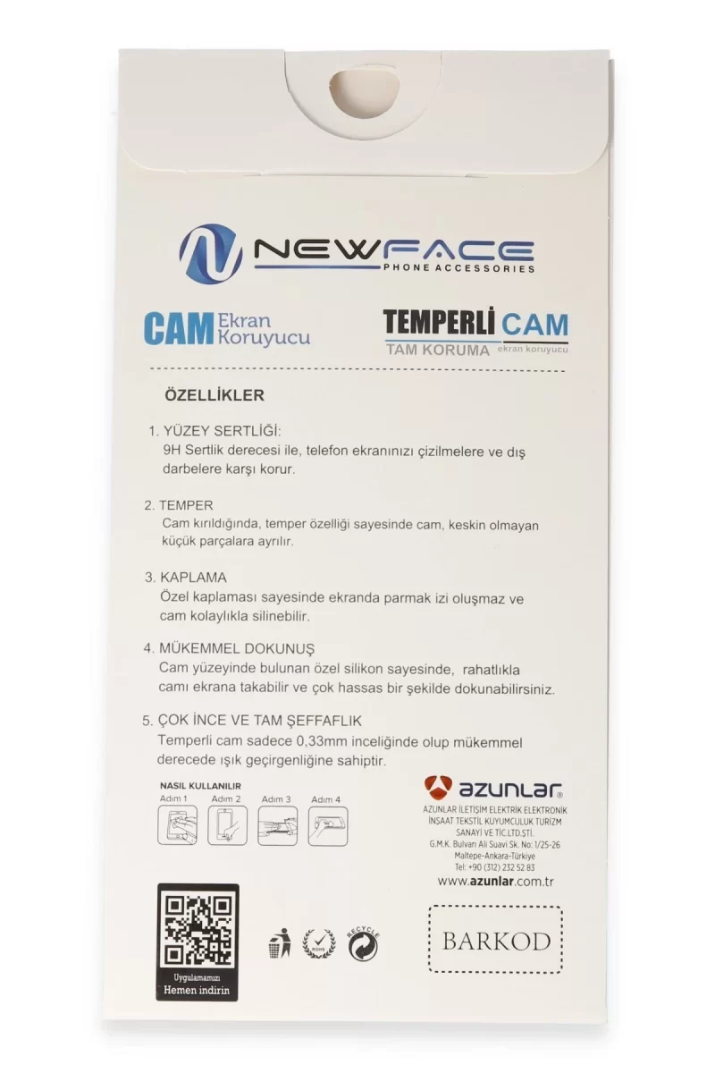 Newface Realme 12 5G 3D Antistatik Cam Ekran Koruyucu