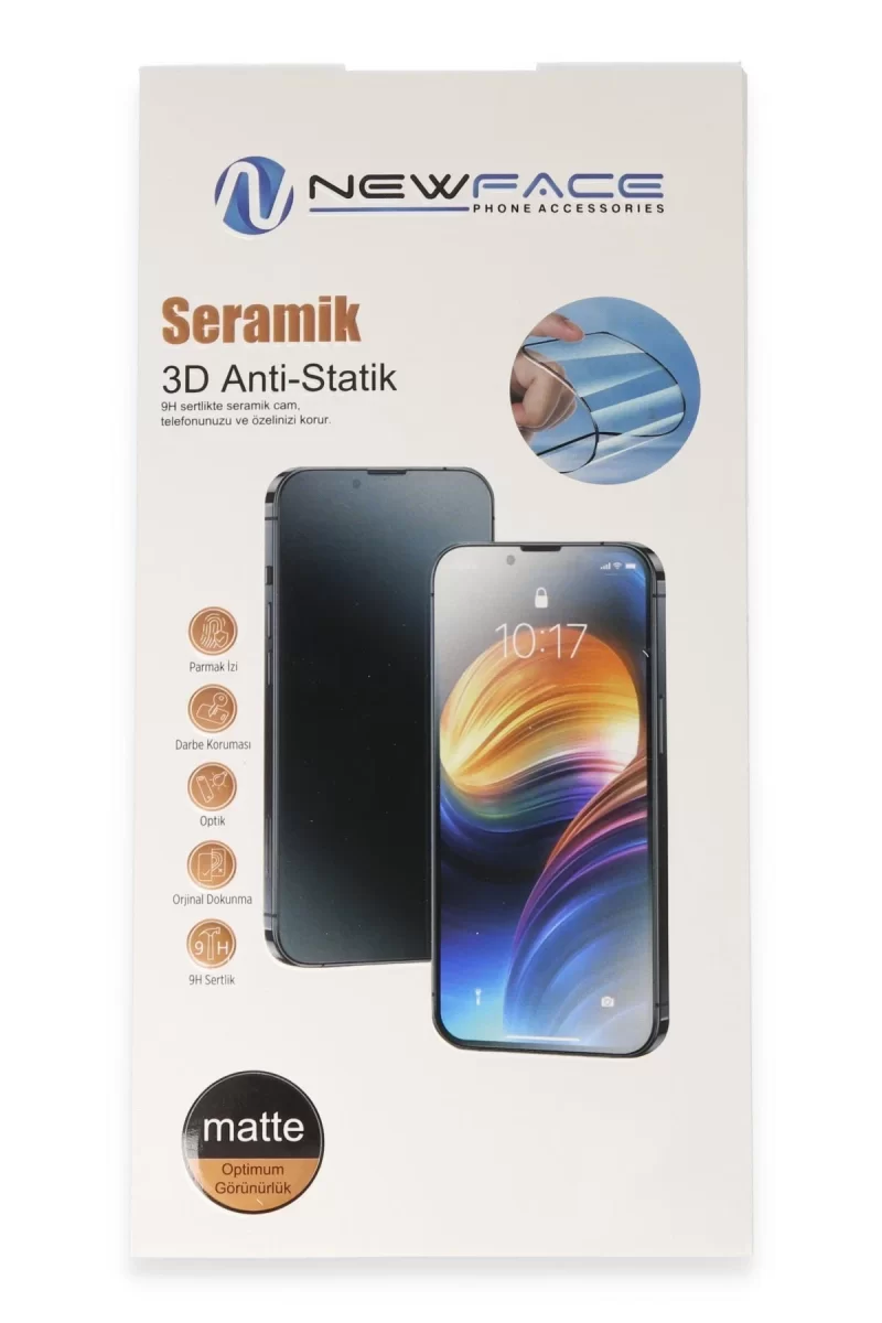 Newface Apple iPhone 16 Pro Max 3D Antistatik Mat Seramik Nano Ekran Koruyucu