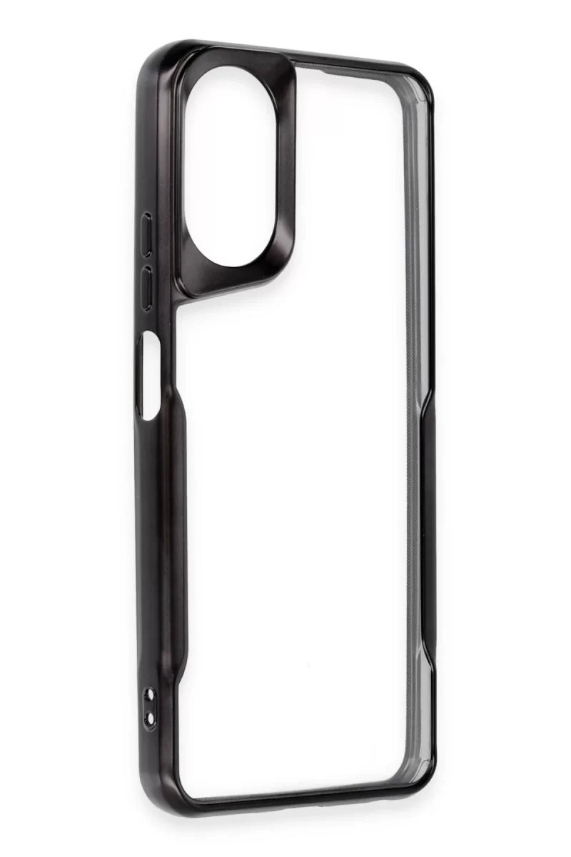 Newface Oppo A38 Kılıf Boyi Silikon Kapak - Siyah