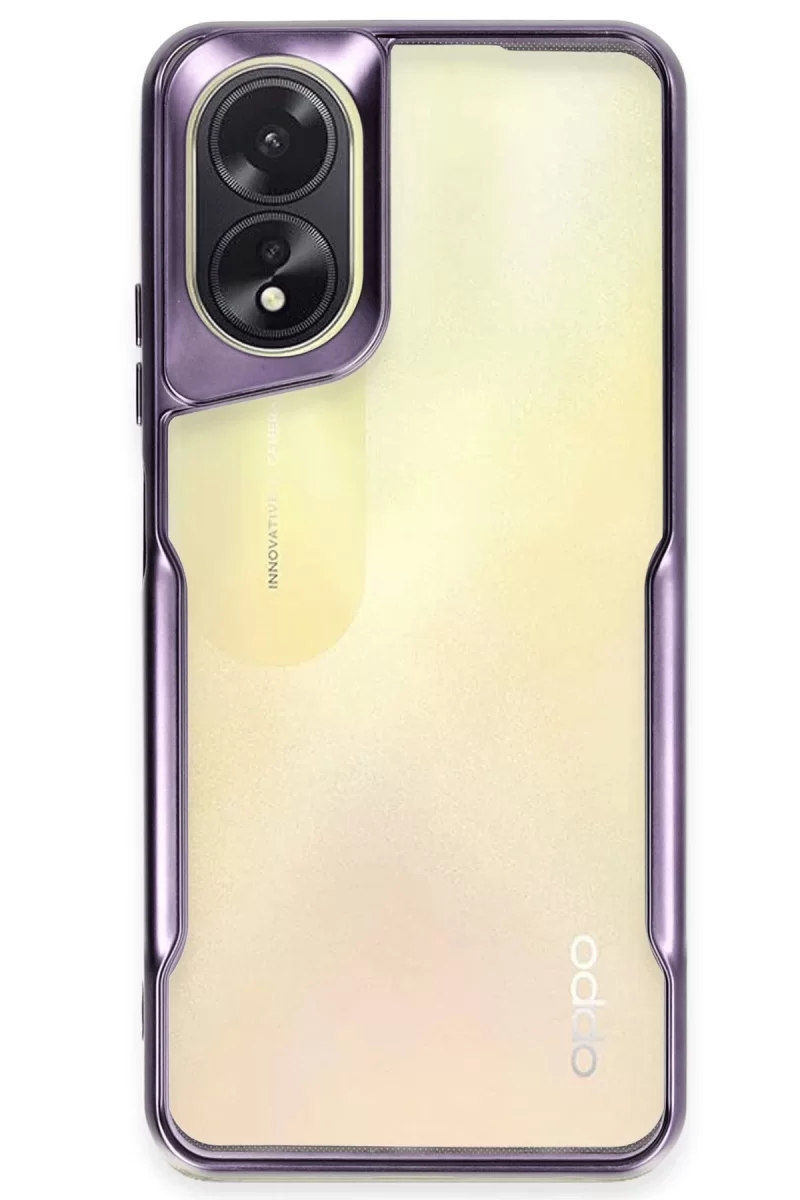 Newface Oppo A38 Kılıf Boyi Silikon Kapak - Derin Mor