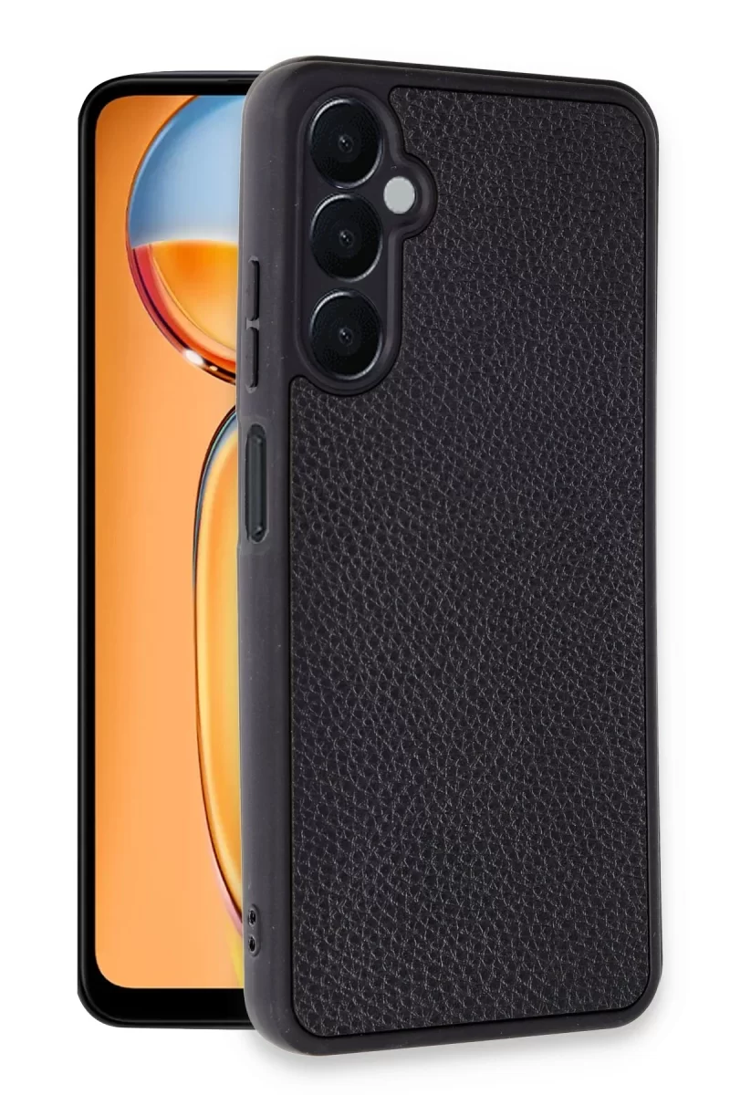 Newface Samsung Galaxy A25 5G Kılıf Aras Deri Kapak - Siyah