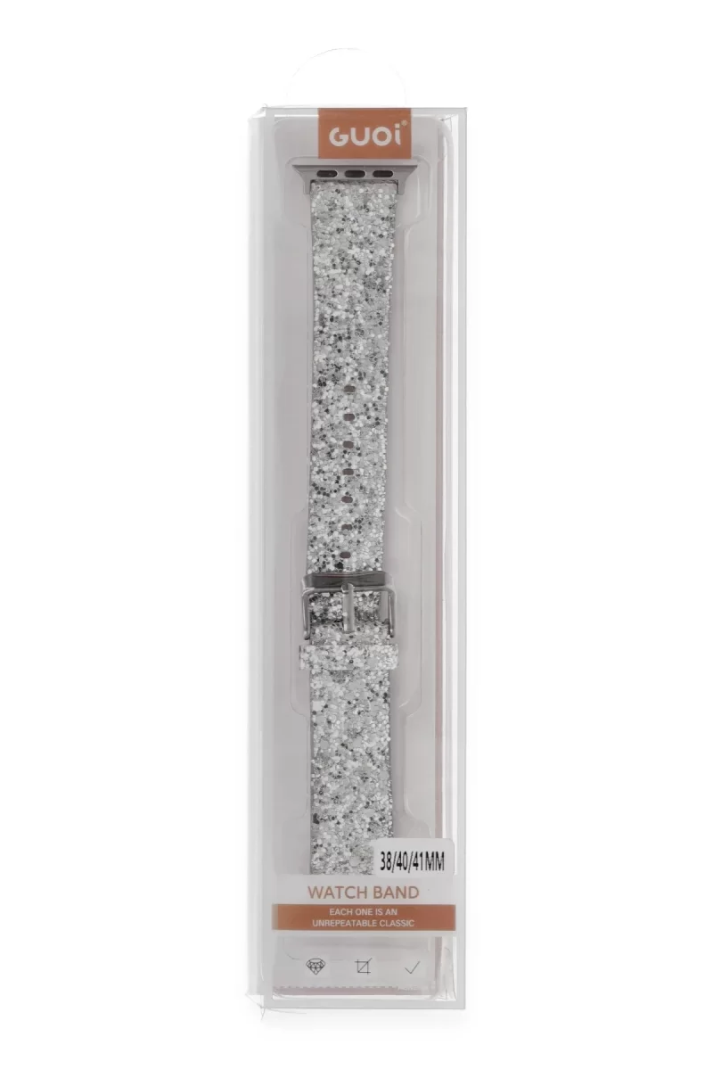 Newface Apple Watch 38mm Starry Taşlı Kordon - Gümüş