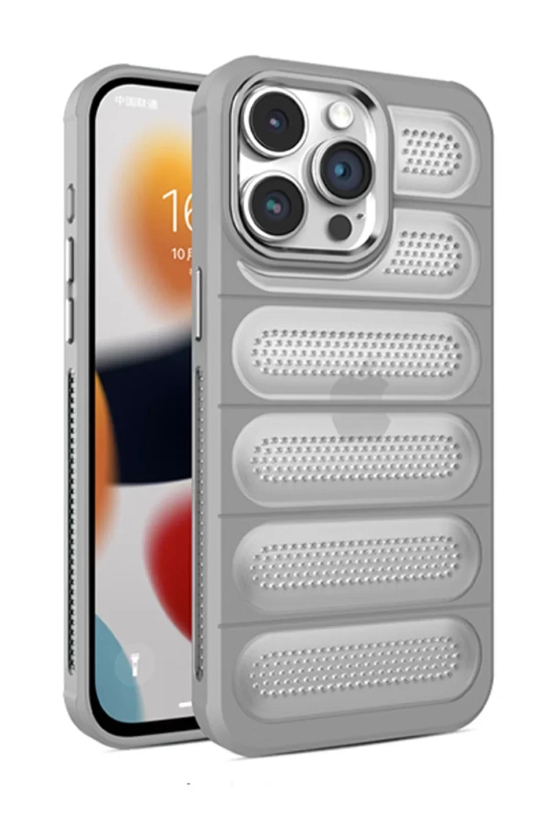Newface Apple iPhone 15 Pro Max Kılıf Airmax Silikon Kapak - Titan Gri