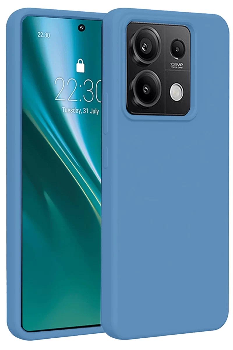Newface Xiaomi Redmi Note 13 4G Kılıf First Silikon - Mavi
