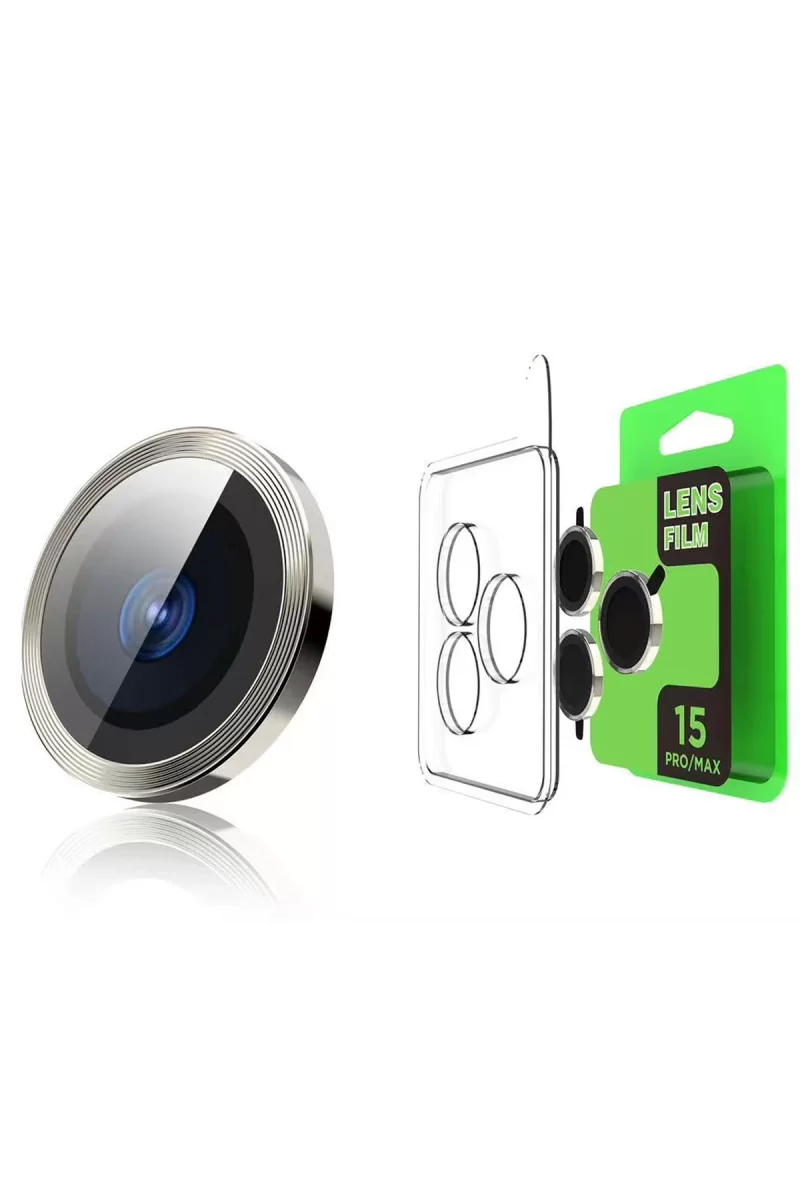 Newface Apple iPhone 15 Plus Raze Metal Kamera Lens - Pembe