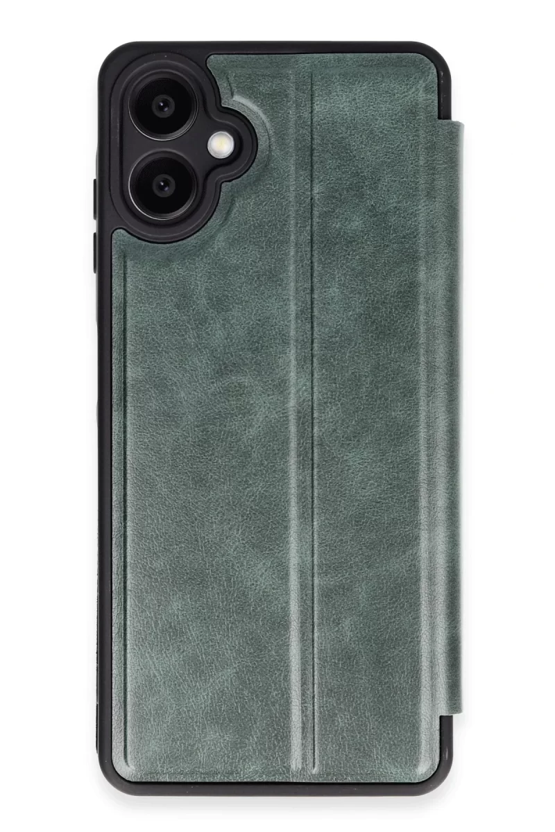 Newface Samsung Galaxy A06 Kılıf Flip Cover - Koyu Yeşil