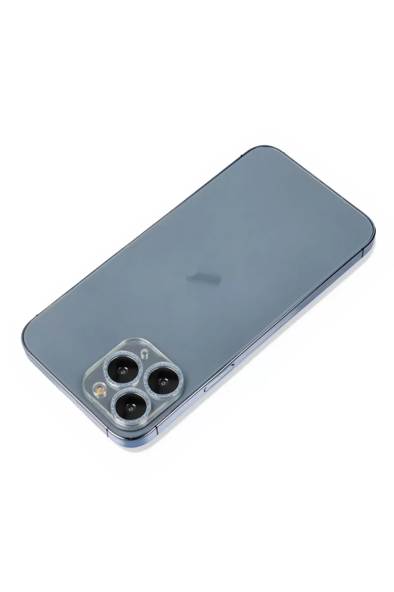 Newface Apple iPhone 11 Pro Max Shine Kamera Lens Koruma Cam - Sierra Blue