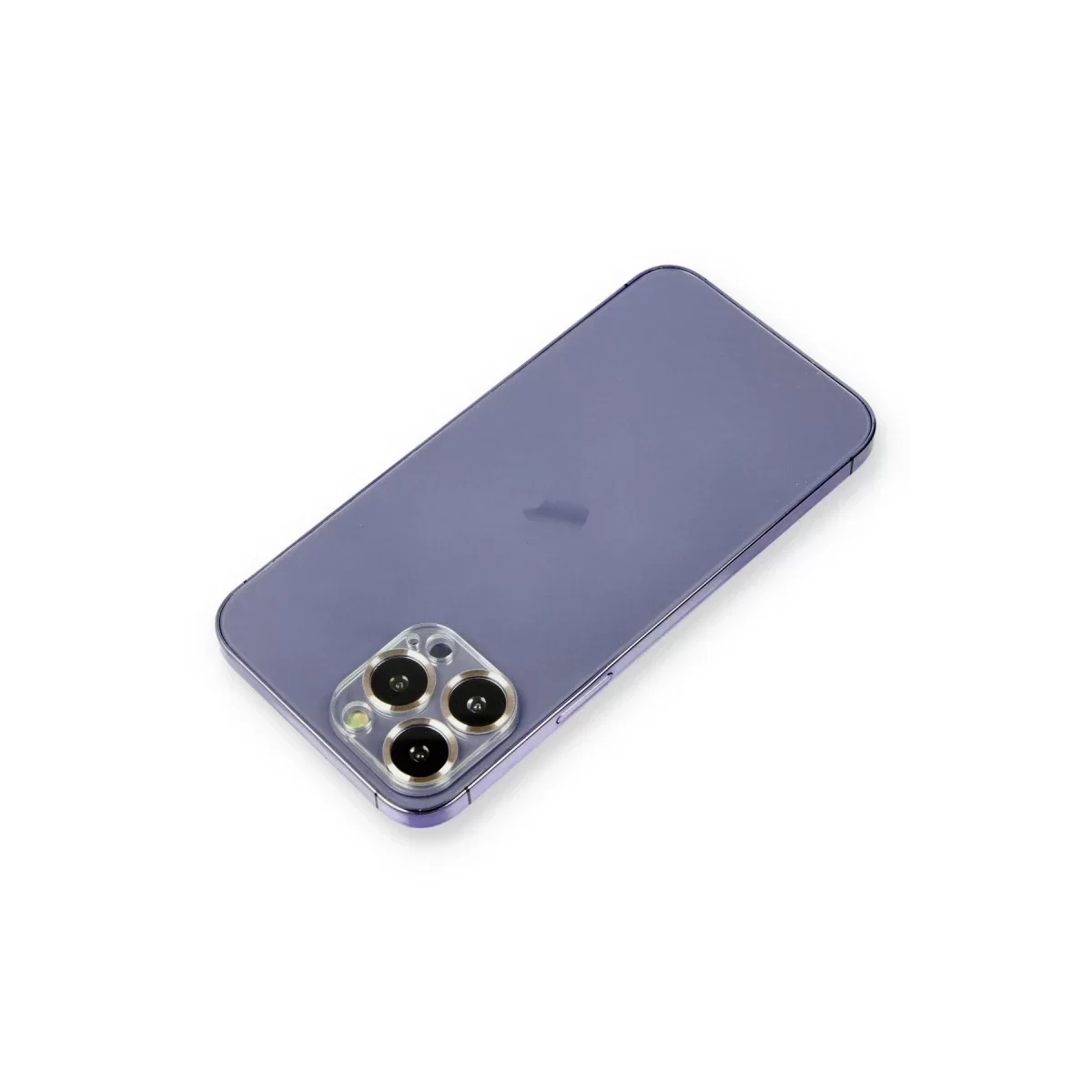 Newface Apple iPhone 12 Pro Max Metal Kamera Lens Koruma Cam - Gold